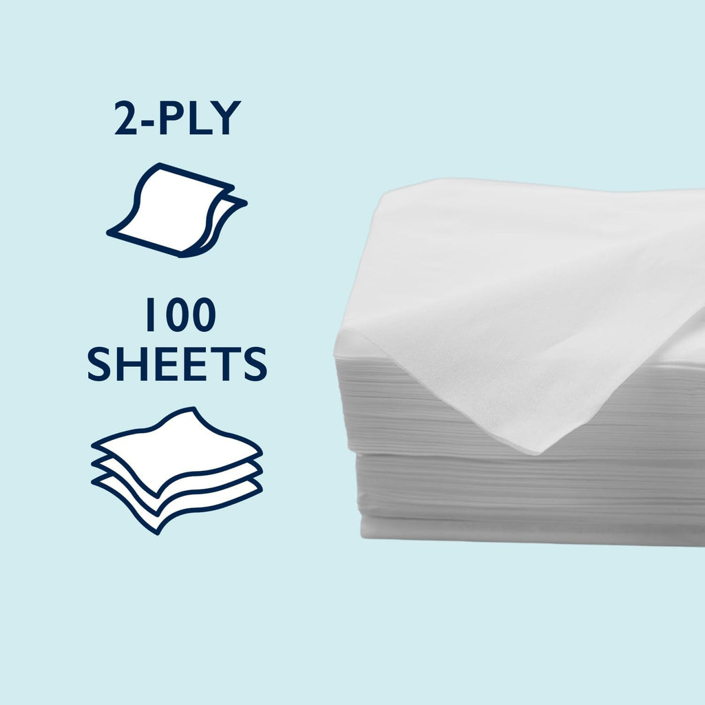 Morcon Valay Facial Tissue Paper | Soft, Absorbent Hand and Face Wipes, Premium Facial Tissues Boxes for Personal Care, 30 Pack of White 2-Ply Tissues | 100 sheets Per Box