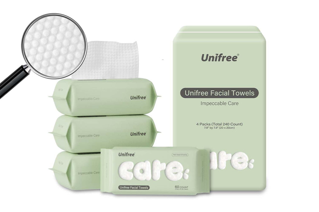 Unifree Facial Tissues I Dry Wipes I Makeup Remover, 8-pack Value Pack, 480 Count