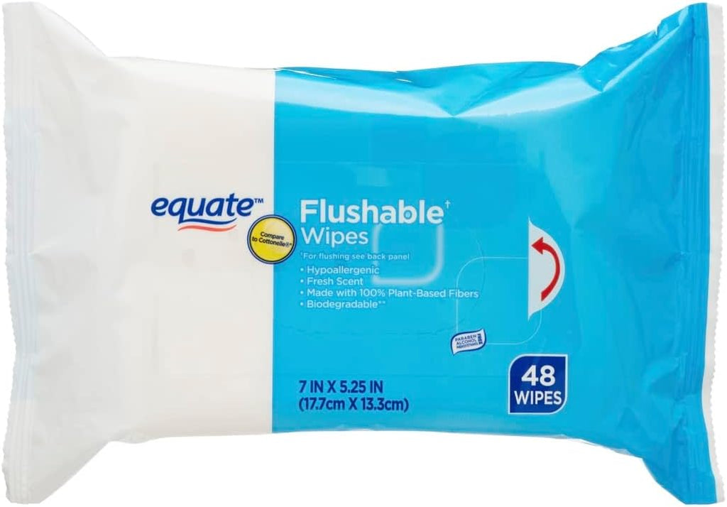 Equate Flushable Wipes, Fresh Scent, 240 Ct
