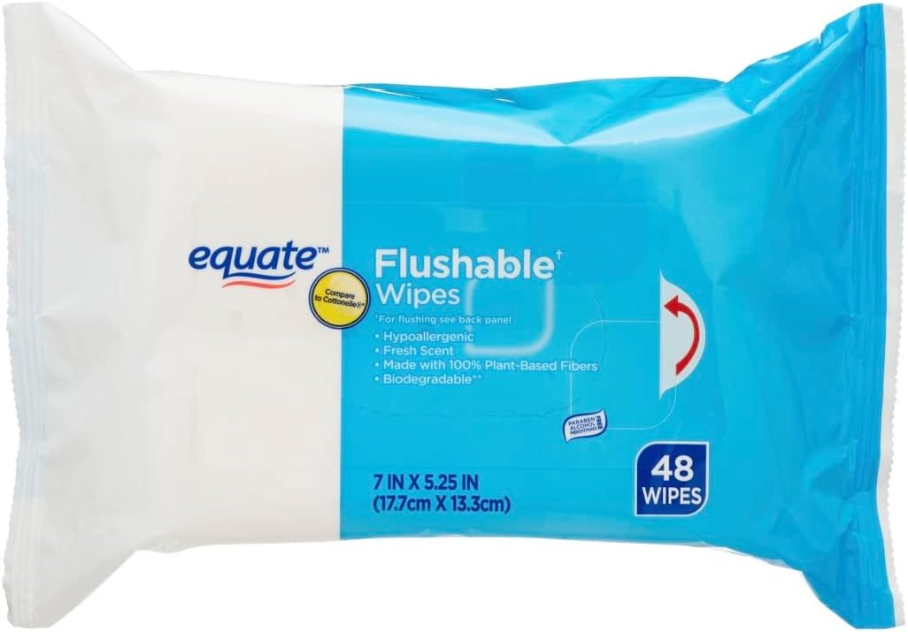 Equate Flushable Wipes, Fresh Scent, 240 Ct