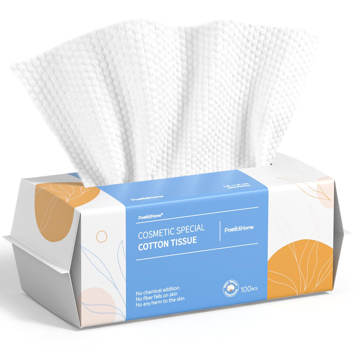 PoeticEHome Disposable Face Towels, Soft Dry Wipes, 6 Pack, 600 Count