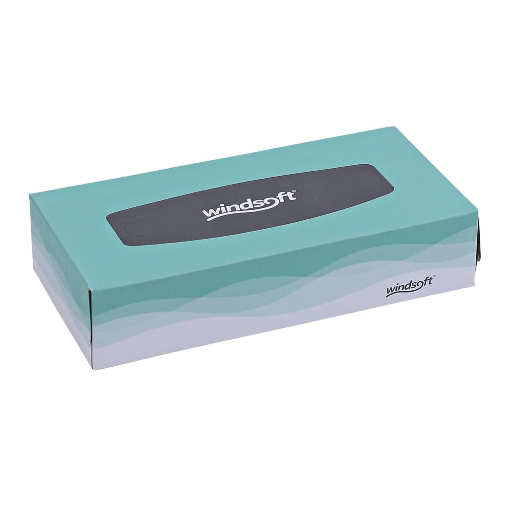 Windsoft 2360 Facial Tissue in Pop-Up Box, Box of 100 (Case of 30 Boxes)