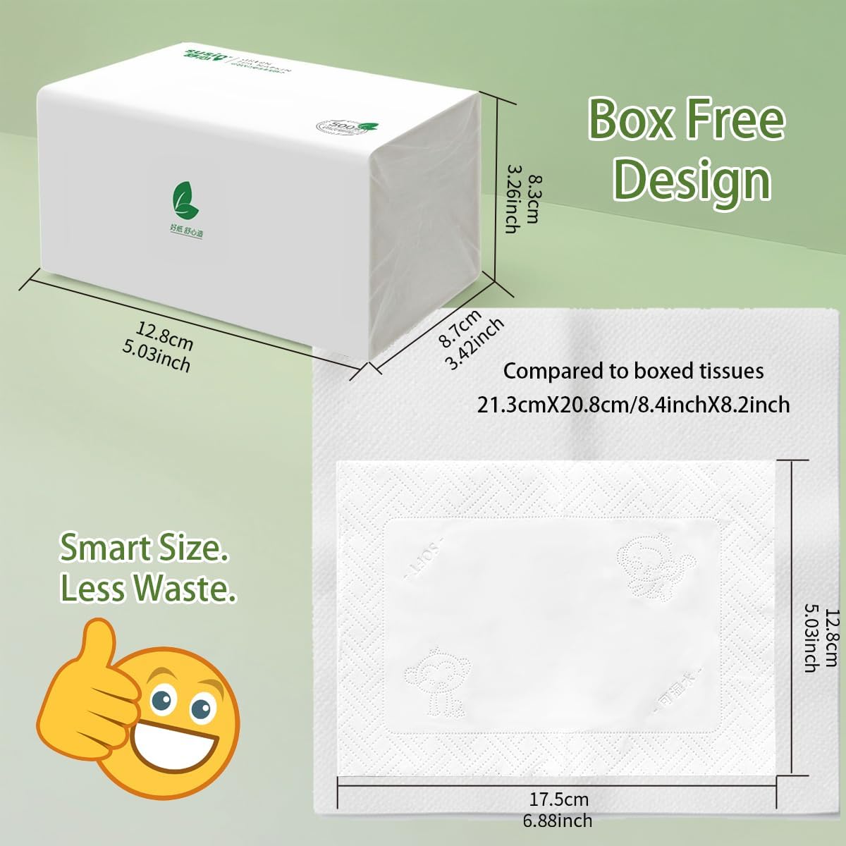 Small Facial Tissues 9000 Sheets of 18 Packs [Not in Box] 5-Ply 1800 Draws Extra Thick & Ultra Soft Travel Paper Tissues, Unscented Bulk Supply Soft Pack Household Tissues for Home, Office and School