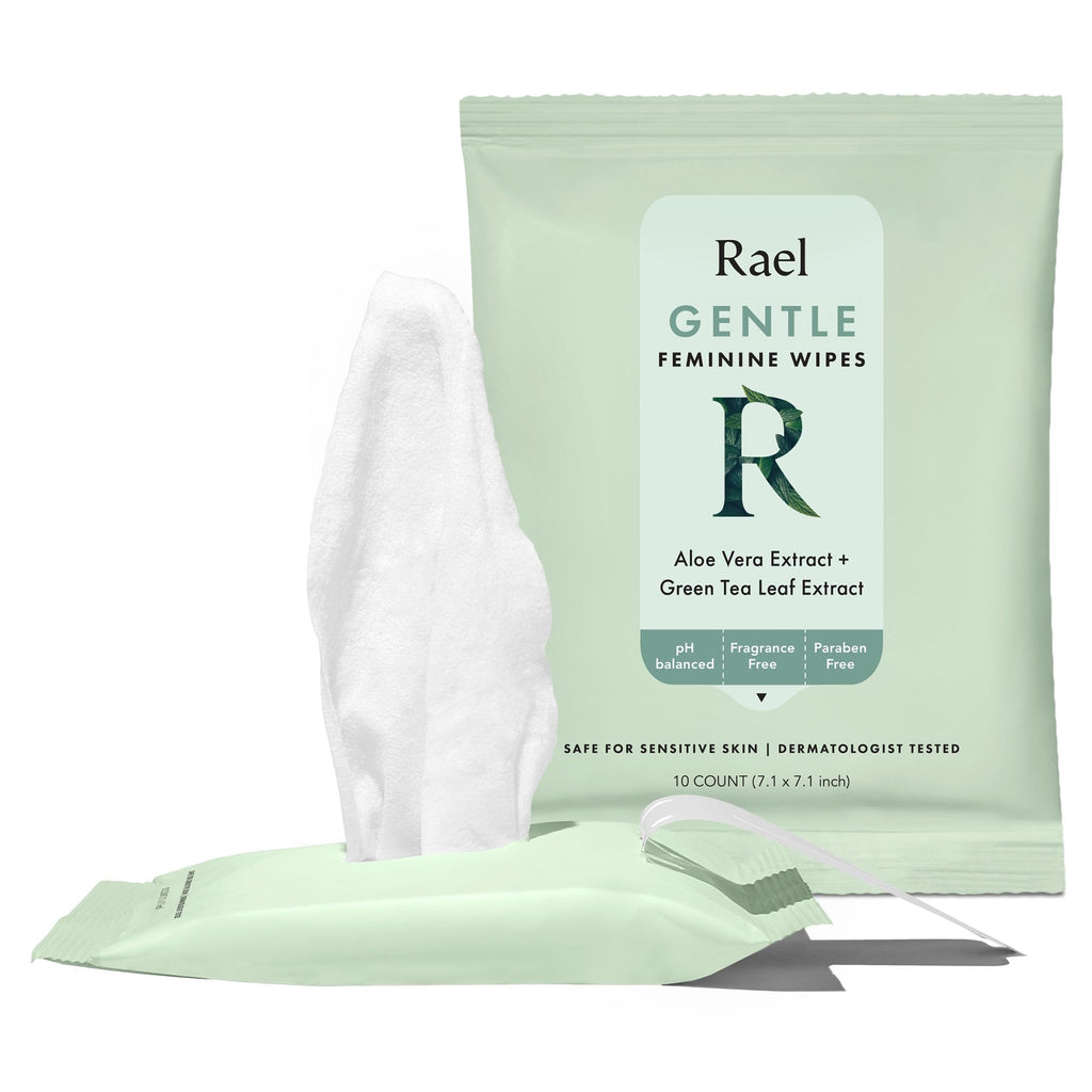 Rael Gentle Feminine Wipes, Intimate Care with pH Level, Flushable (30 Ct)