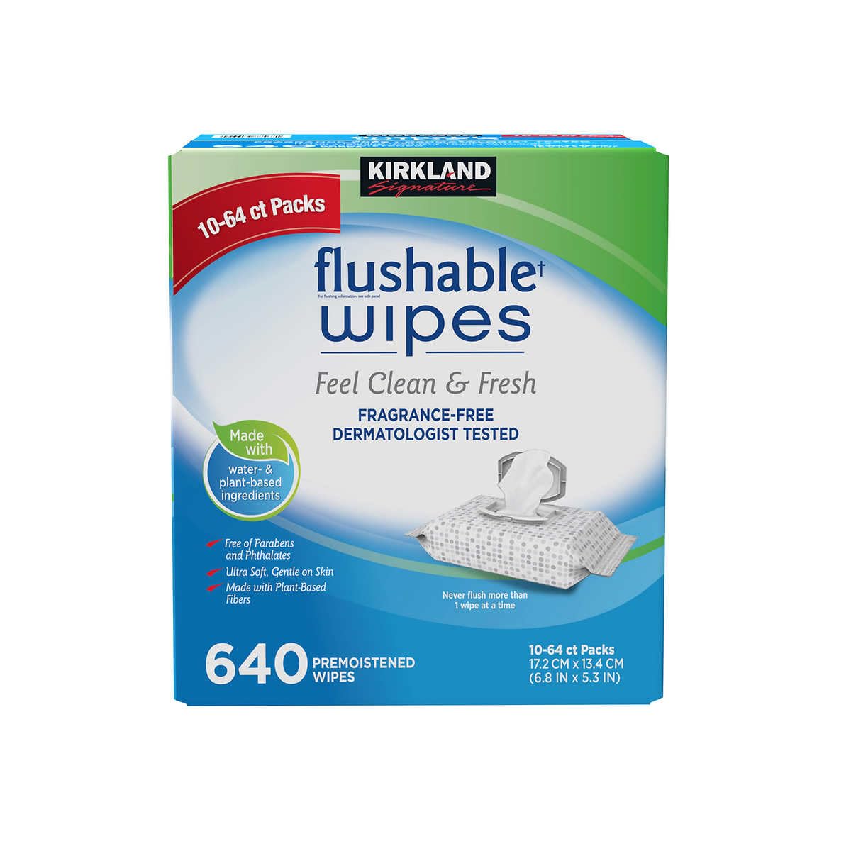 Kirkland Signature Kirkland signature moist flushable wipes 632 wipes, 632 count, White