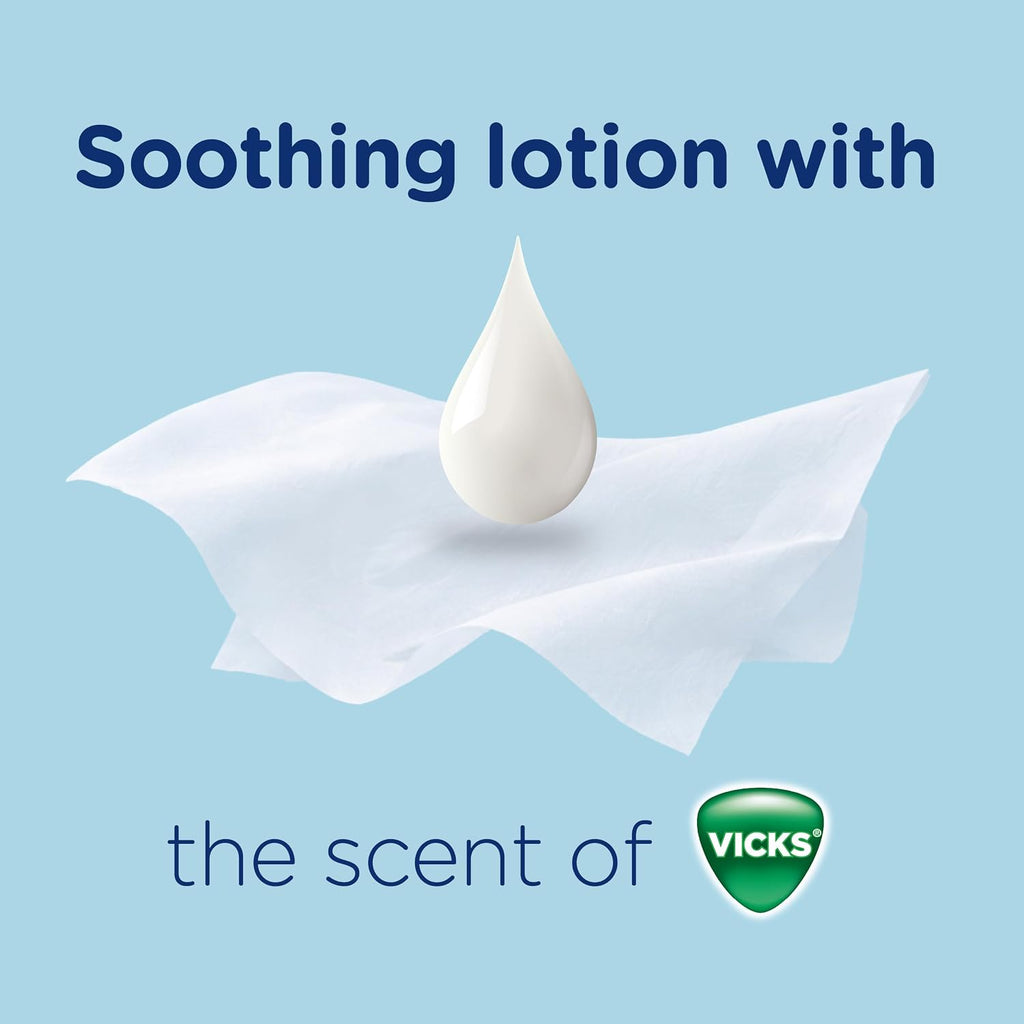 Puffs Plus Lotion with Vicks Facial Tissues, 4 Cubes, 48 Tissues per Box (192 Tissues) [Packaging May Vary]