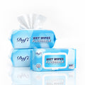 DAFI Flushable Wipes for Adult Wet Wipes, Total 600 Unscented Toilet Wipes Flushable, No Alcohol & 100% Plant Based Fibers, Septic and Sewer Safe Pack of 6