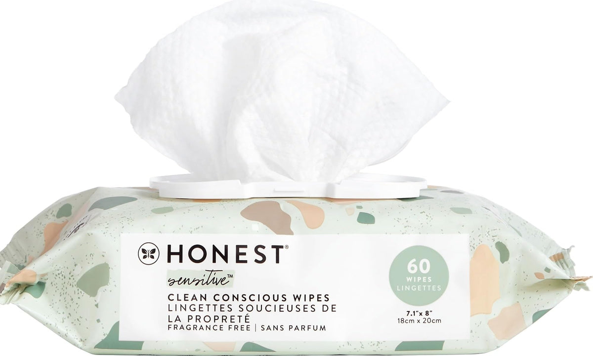 The Honest Company Multi-Use Baby Wipes, Pattern Play, 60 Count