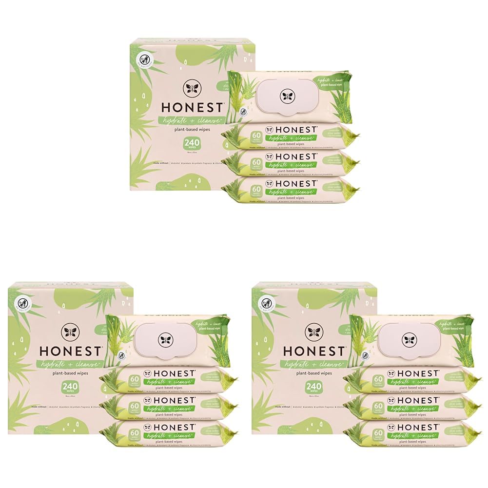 The Honest Company Benefit Wipes, Aloe + Cucumber, 240 Count