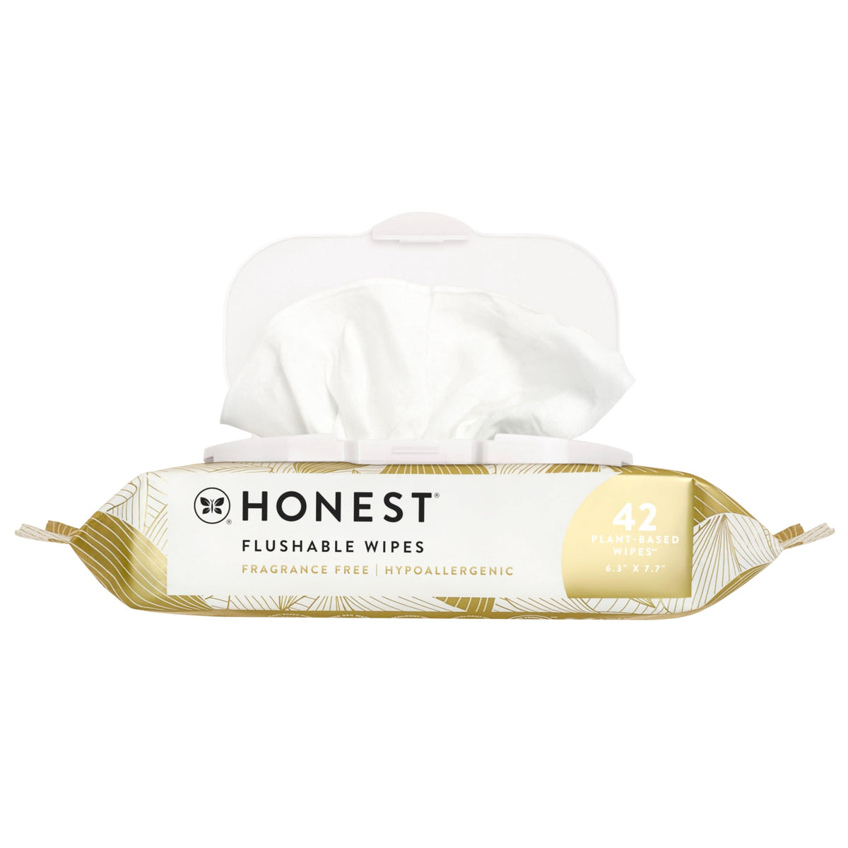 The Honest Company Flushable Wipes, Hypoallergenic, Tropical Leaves, 126ct