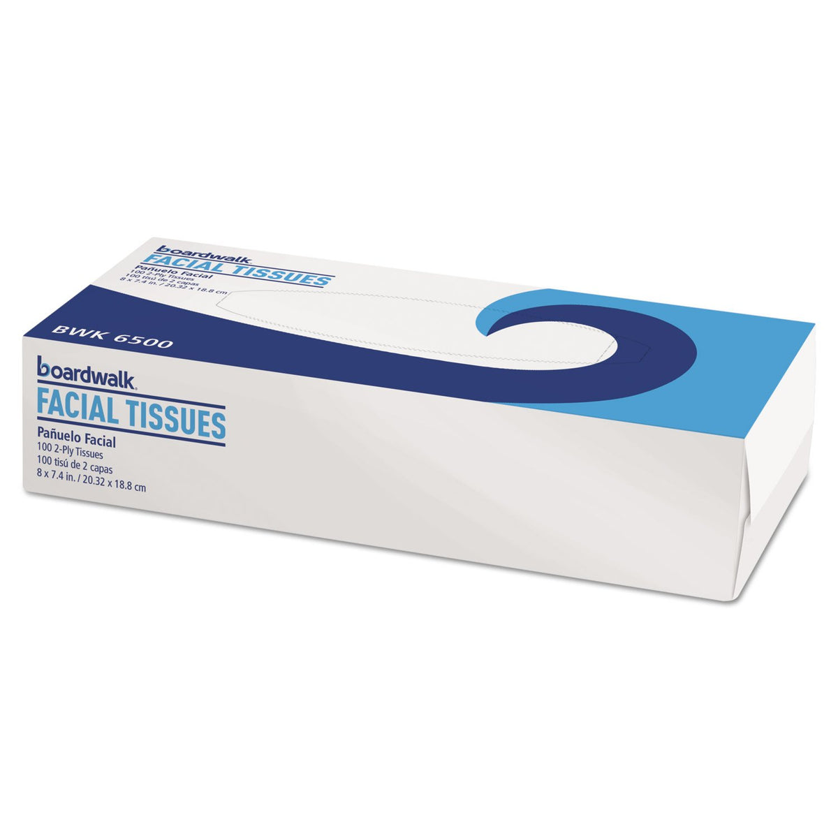 Boardwalk BWK6500 Office Packs Facial Tissue, Flat Box, 100 Sheets per Box (Case of 30 Boxes)