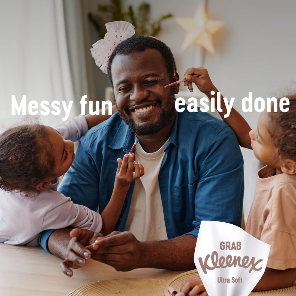 Kleenex Ultra Soft Facial Tissues - Pack of 12 Cube Tissue Boxes