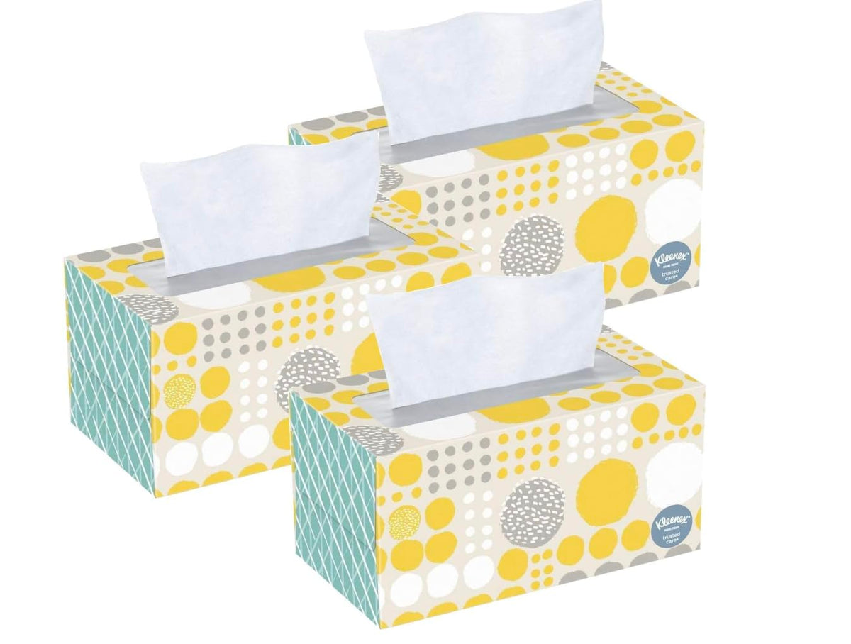Kleenex Trusted Care Facial Tissues, 8 Flat Boxes, 200 Tissues per Box