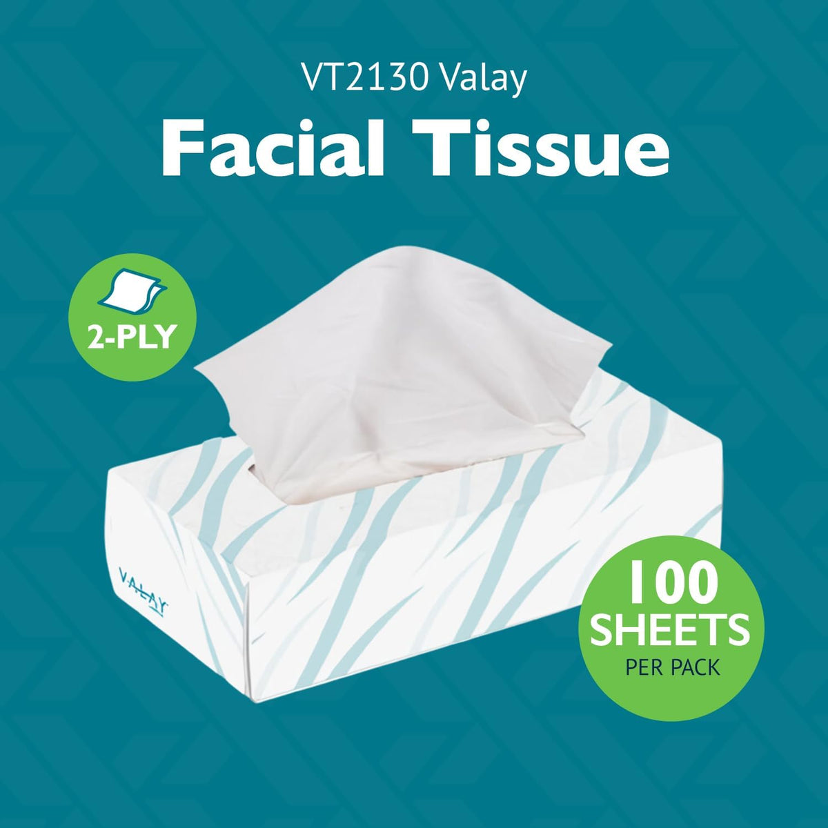 Morcon Valay Facial Tissue Paper | Soft, Absorbent Hand and Face Wipes, Premium Facial Tissues Boxes for Personal Care, 30 Pack of White 2-Ply Tissues | 100 sheets Per Box