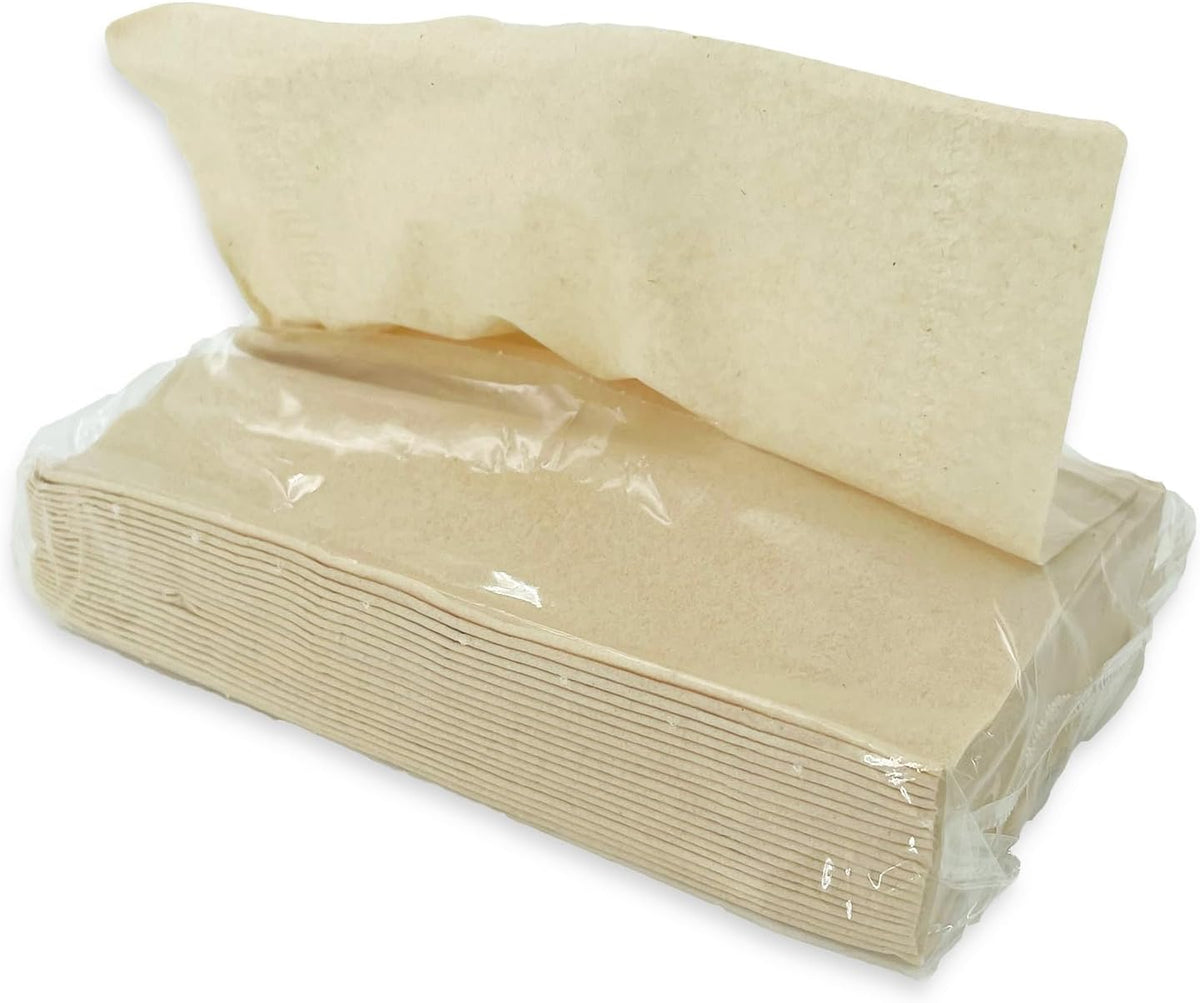 Terre Bamboo Car Tissue Refills | 8 Pack (320 Sheets) | 3-Ply Unbleached Facial Tissues | PFAS-Free & FSC-Certified | Sustainable Refill for Car Visor Holders & Cylinder Tubes
