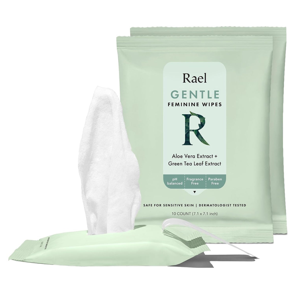 Rael Gentle Feminine Wipes, Intimate Care with pH Level, Flushable (30 Ct)