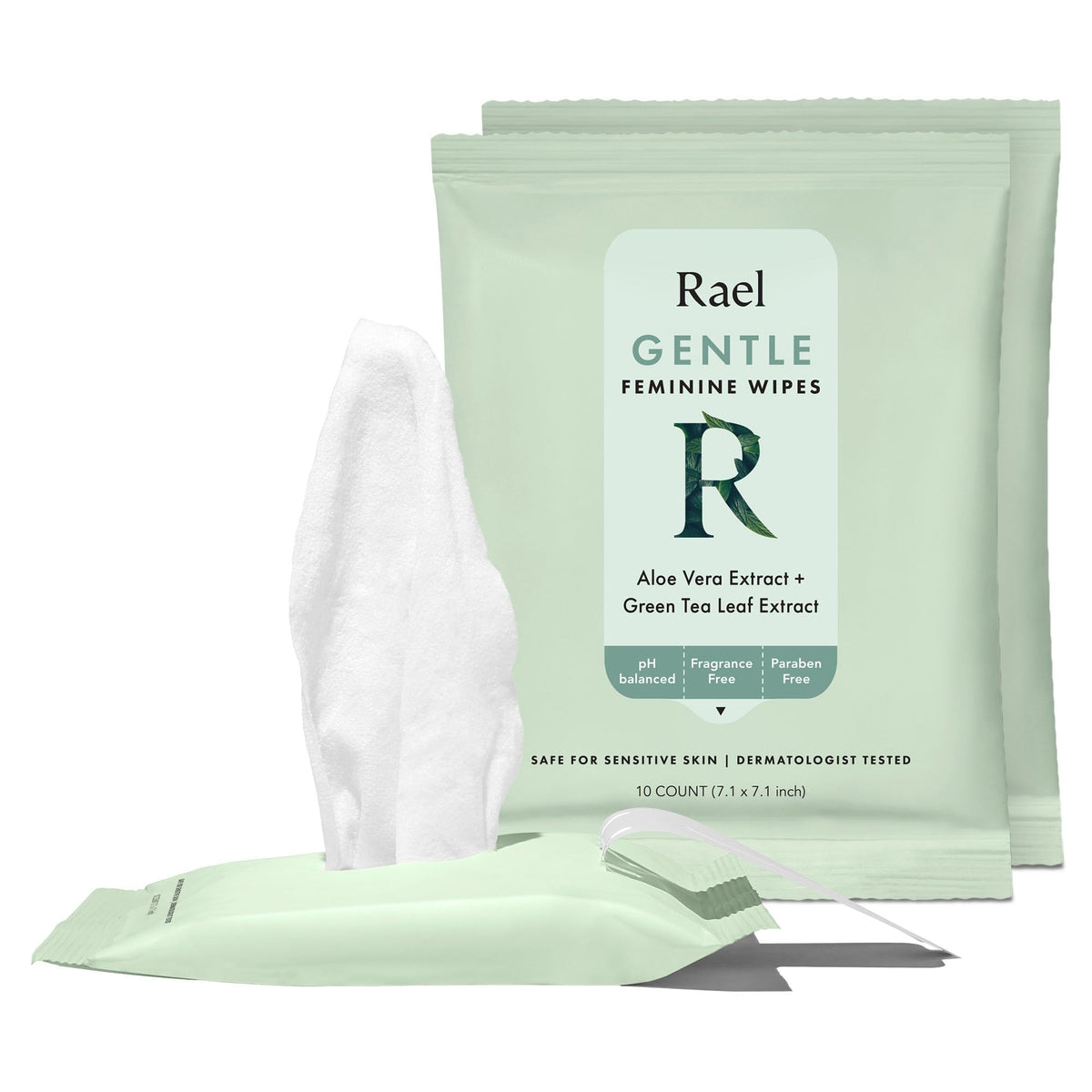 Rael Gentle Feminine Wipes, Intimate Care with pH Level, Flushable (30 Ct)