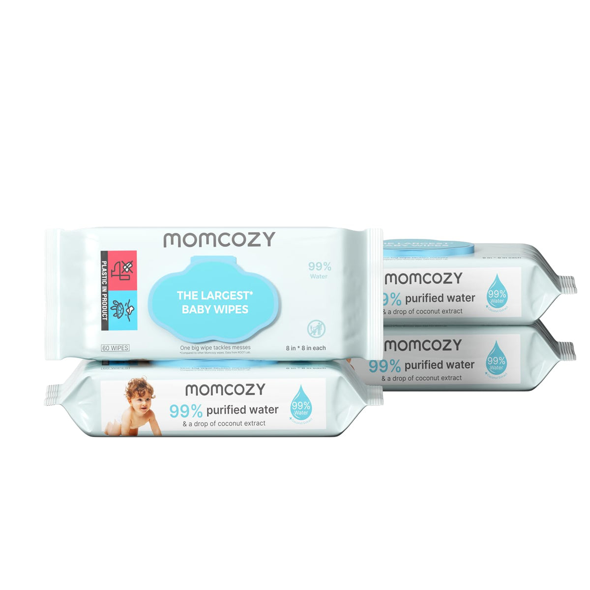 Momcozy Baby Wipes, Unscented & Hypoallergenic, Gentle for Sensitive Skin