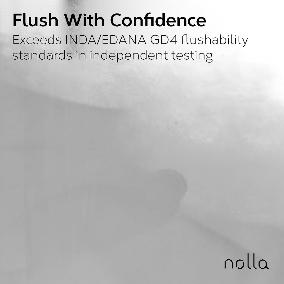 Nolla Flushable Wipes, 100% Plant-Based, Plastic-Free and Biodegradable - For Adults and Kids - Unscented + Soothing Aloe and Vitamin E 360 Count (6 Packs of 60)