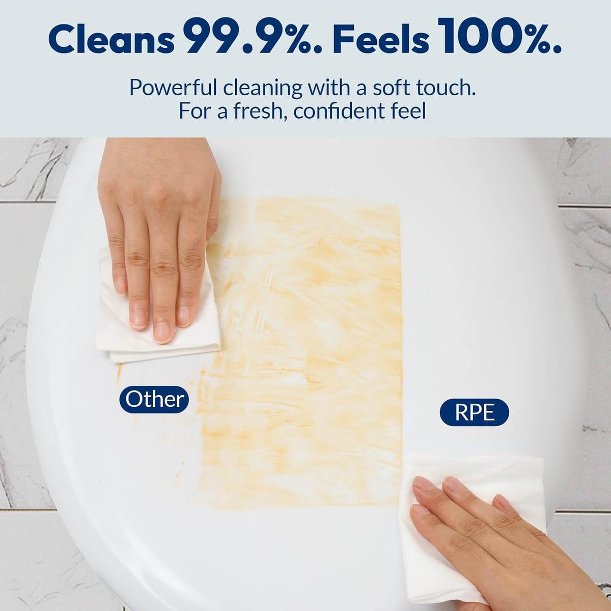 RPE Life Flushable Wet Wipes - 6 Portable Travel Size Packs (60 Ct) - Unscented Extra-Large Body & Hand Tissue with Vitamin E & Aloe - For Adults, Kids & Children - Perfect for On-the-Go & Outdoor Use