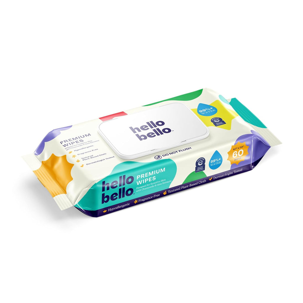 Hello Bello Baby Wipes, Fragrance-Free, 18 Resealable Packets = 1080ct