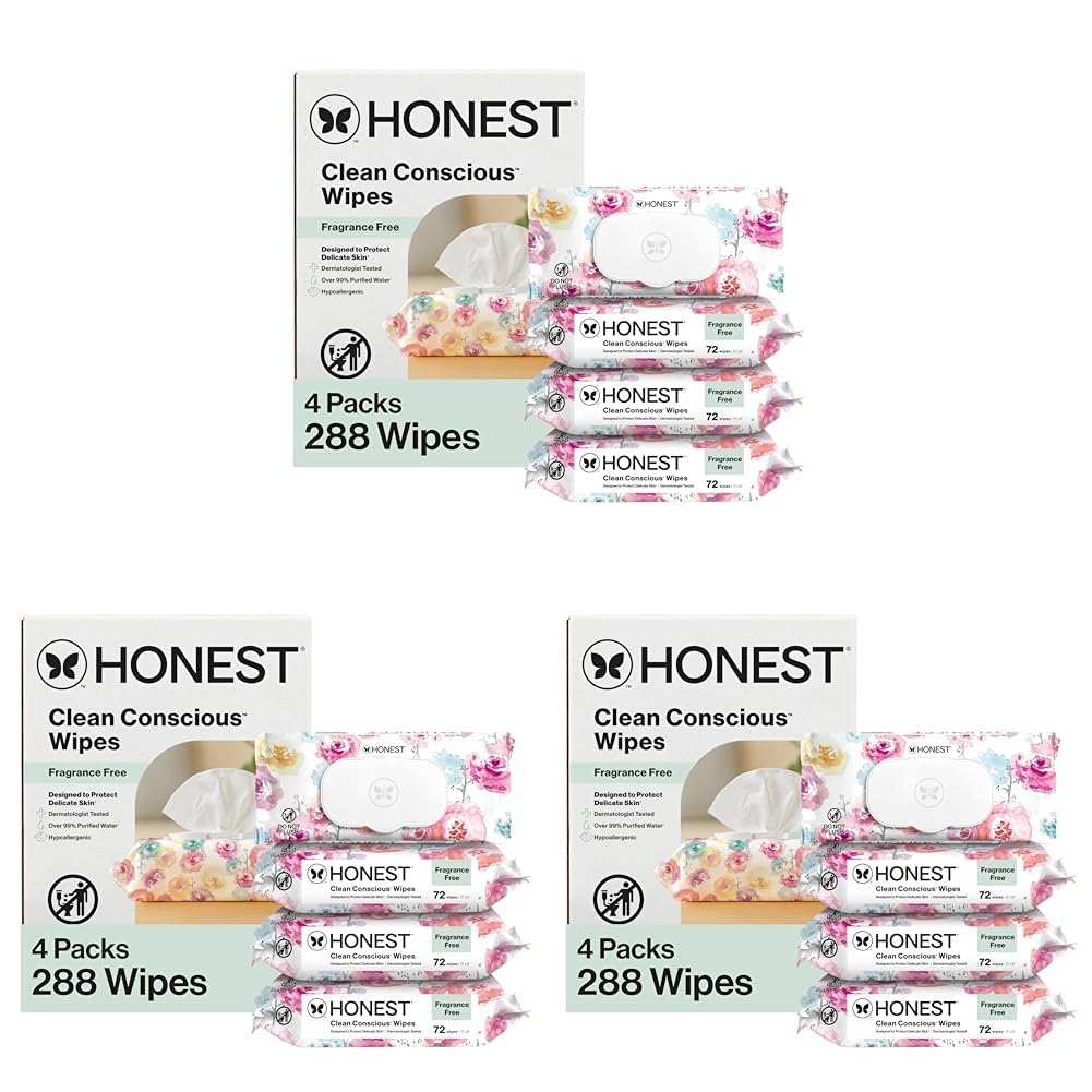 The Honest Company Multi-Use Baby Wipes, Pattern Play, 720 Count