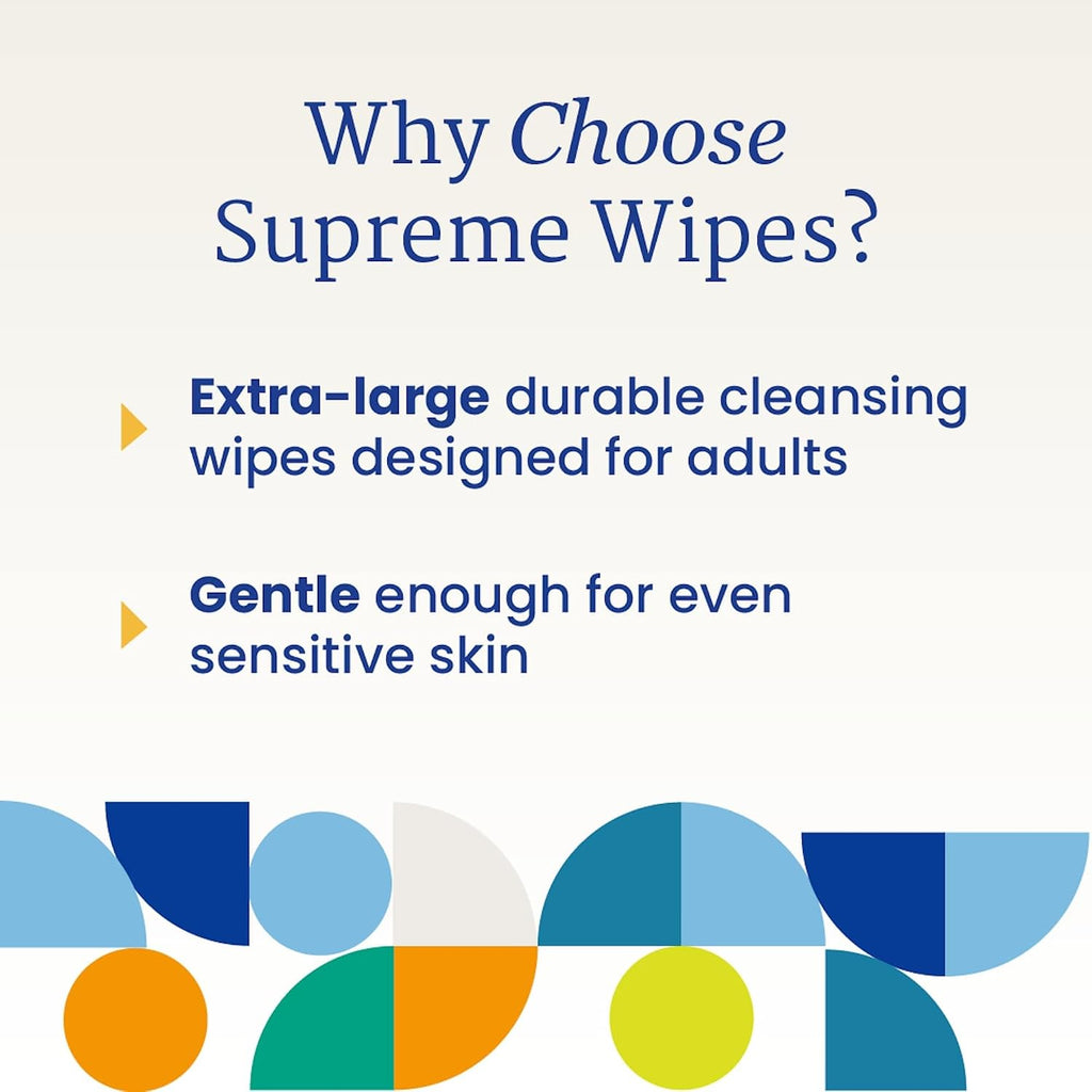 NorthShore Supreme Heavy-Duty Quilted Cleansing Wipes, X-Large,150 Count