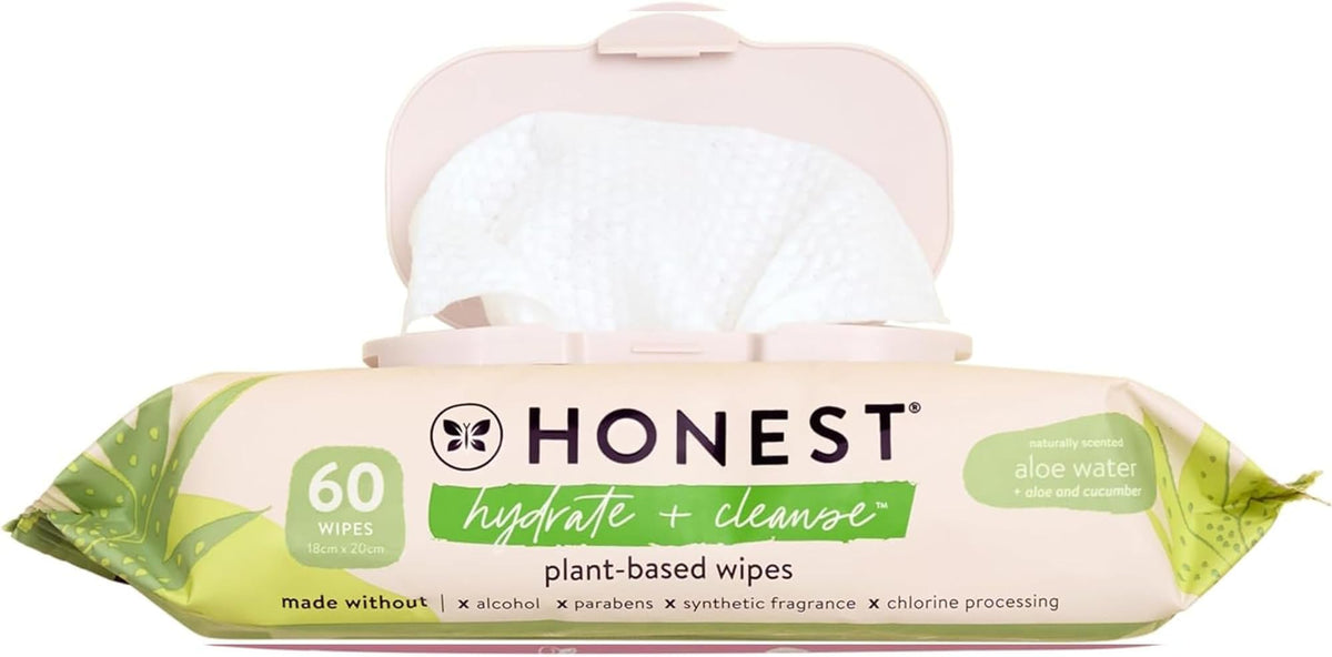 The Honest Company Scented Wipes, Hypoallergenic, Aloe Cucumber, 60 Count
