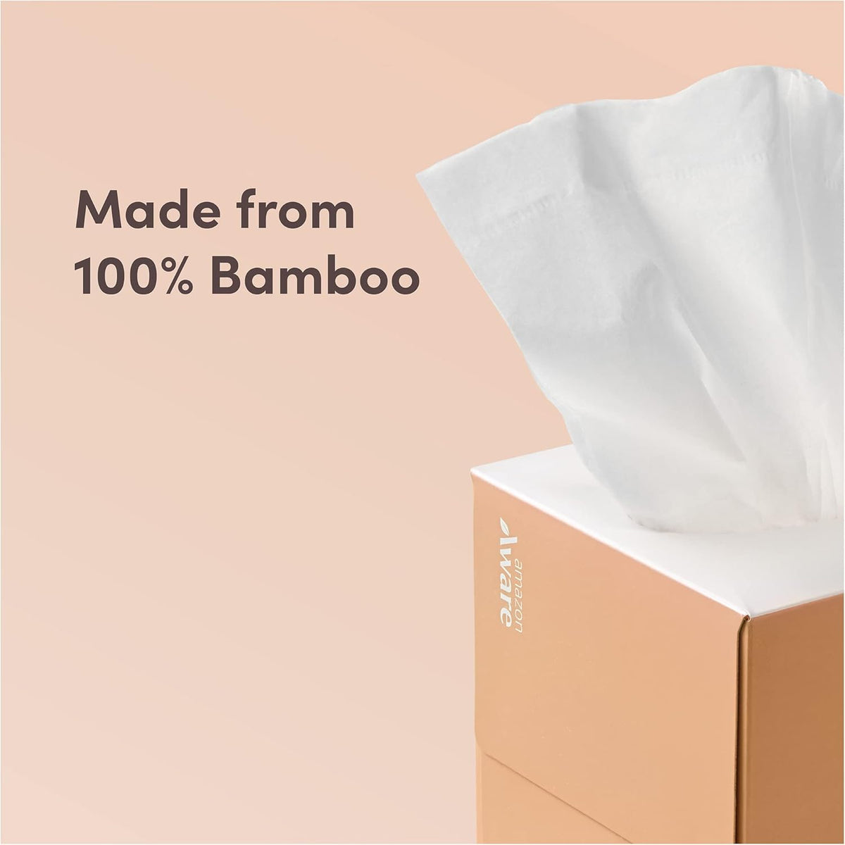 Amazon Aware 100% Bamboo Facial Tissues, 3-Ply, FSC Certified, 12 Pack, 60 Sheets Per Box, 720 Total