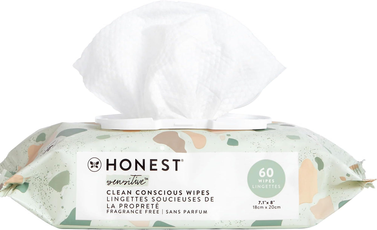 The Honest Company Multi-Use Baby Wipes, Pattern Play, 60 Count