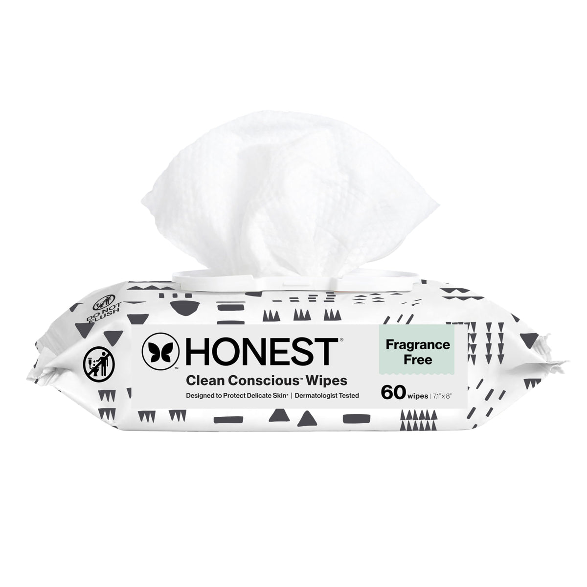 The Honest Company Multi-Use Baby Wipes, Pattern Play, 60 Count