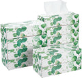 Thenshop 12 Packs Facial Tissues Boxes Bulk Soft Facial Tissues 2 Ply Box Green Eucalyptus Leaves Facial Tissues Boxes Smooth Flat Box of Tissues 120 Tissues Per Box, 1440 Total for Home Office Store