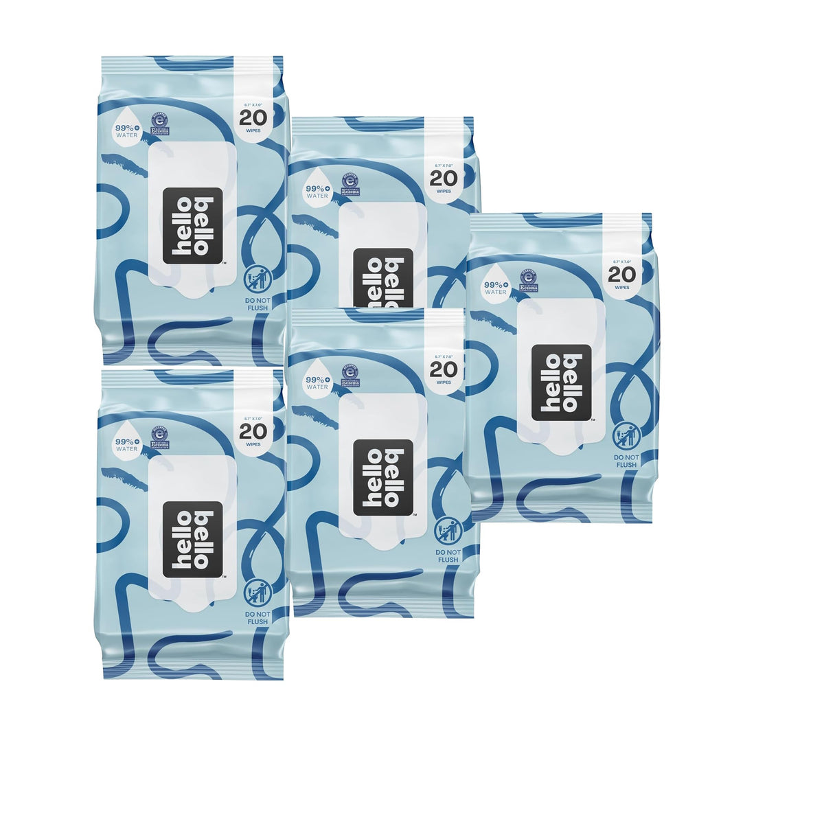 Hello Bello Baby Wipes, Fragrance-Free, 18 Resealable Packets = 1080ct