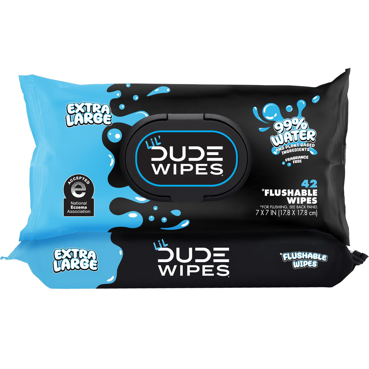 LiL' DUDE Wipes Flushable Potty Training Water Wipes, Bubble Bum, 168 Count