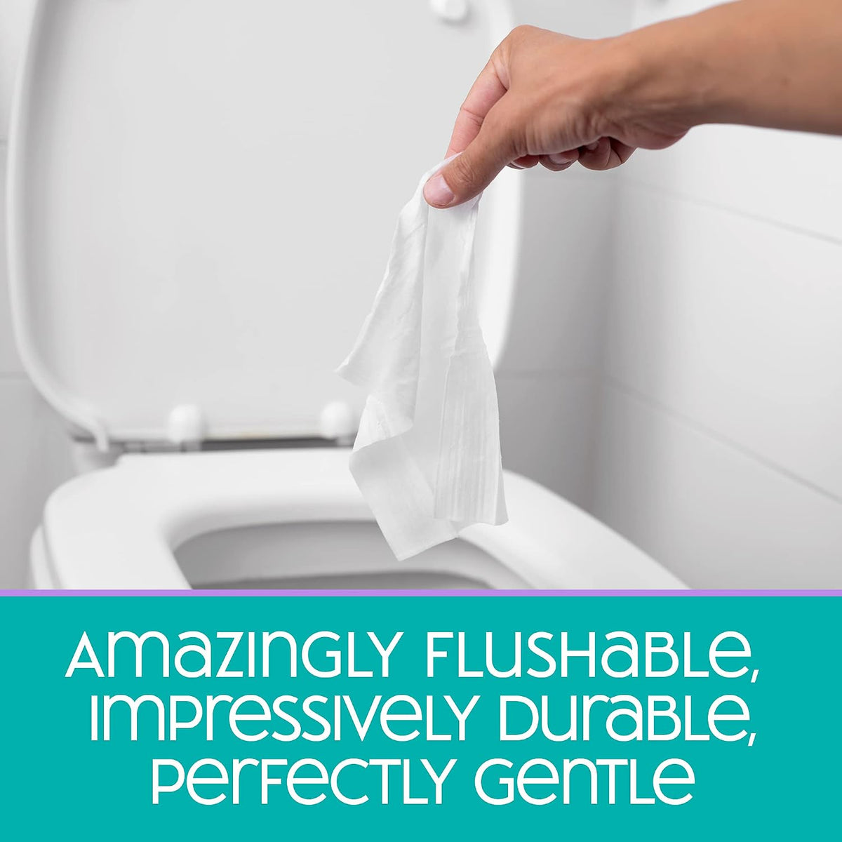 Nice 'N Clean SecureFLUSH Flushable Wet Wipes (42 Count - 6 Packs) | Moist Toilet Tissue with Moisturizing Aloe & Vitamin E | 0% Alcohol Formula for Sensitive Skin | Butt Wipes for Adults