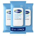 Cetaphil Cleansing Face & Body Wipes, Fragrance Free, 25ct, 3-Pack