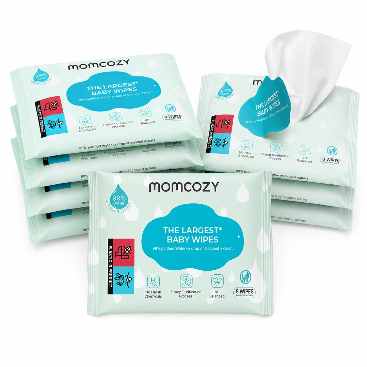 Momcozy Baby Wipes, Unscented & Hypoallergenic, Gentle for Sensitive Skin