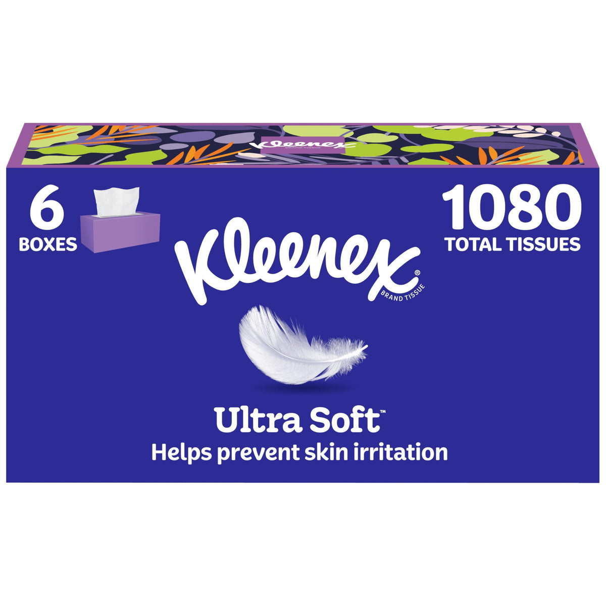 Kleenex Ultra Soft Facial Tissues, 3 Flat Boxes, 120 Tissues per Box