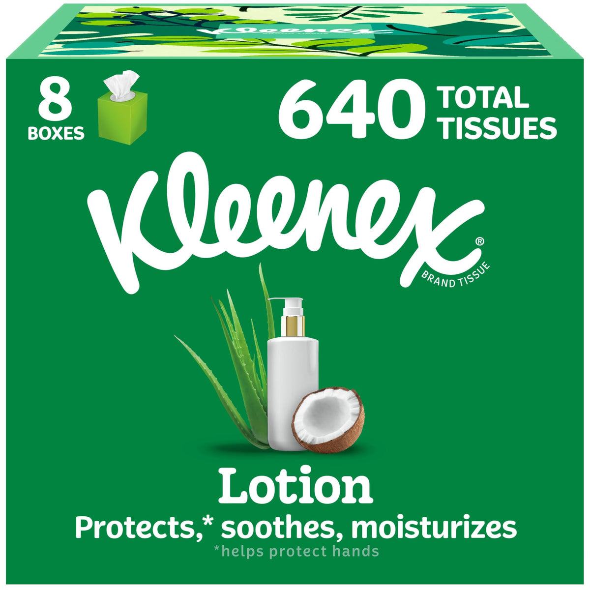 Kleenex Lotion Facial Tissues, 4 Cube Boxes, 60 Tissues per Box