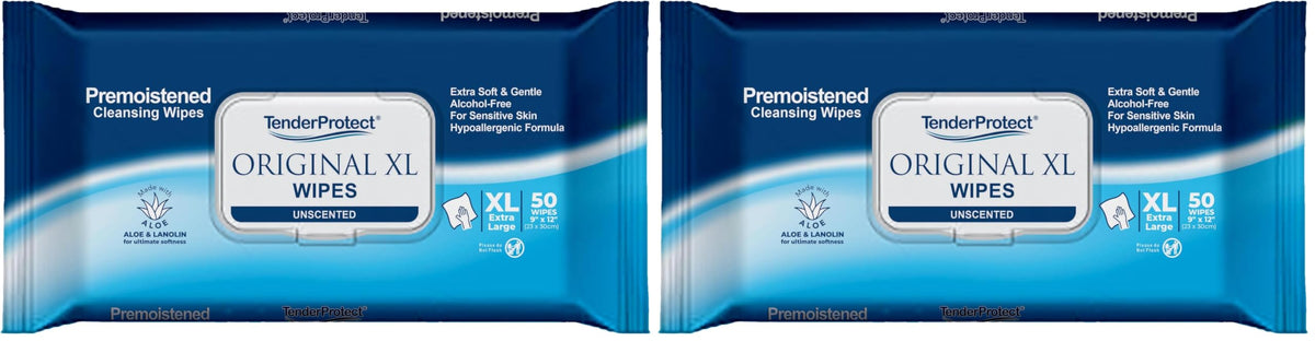 TenderProtect Original XL Incontinence Wipes for Adults with Aloe, 600 Count