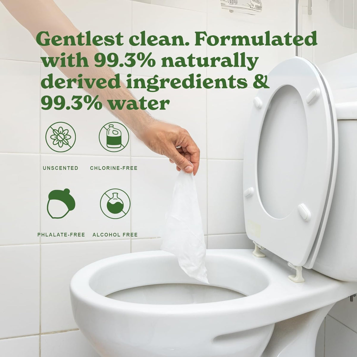 Caboo Tree Free Flushable Wipes, Septic Safe, 180 Wipes