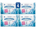 Natracare Safe to Flush Moist Tissues, Made of 100% paper and an Organic and Natural formula with Aloe Vera and Witch Hazel, Sewer Safe, Flushable Wipes (480 Count) 16 pack of 30 sheets in each pack