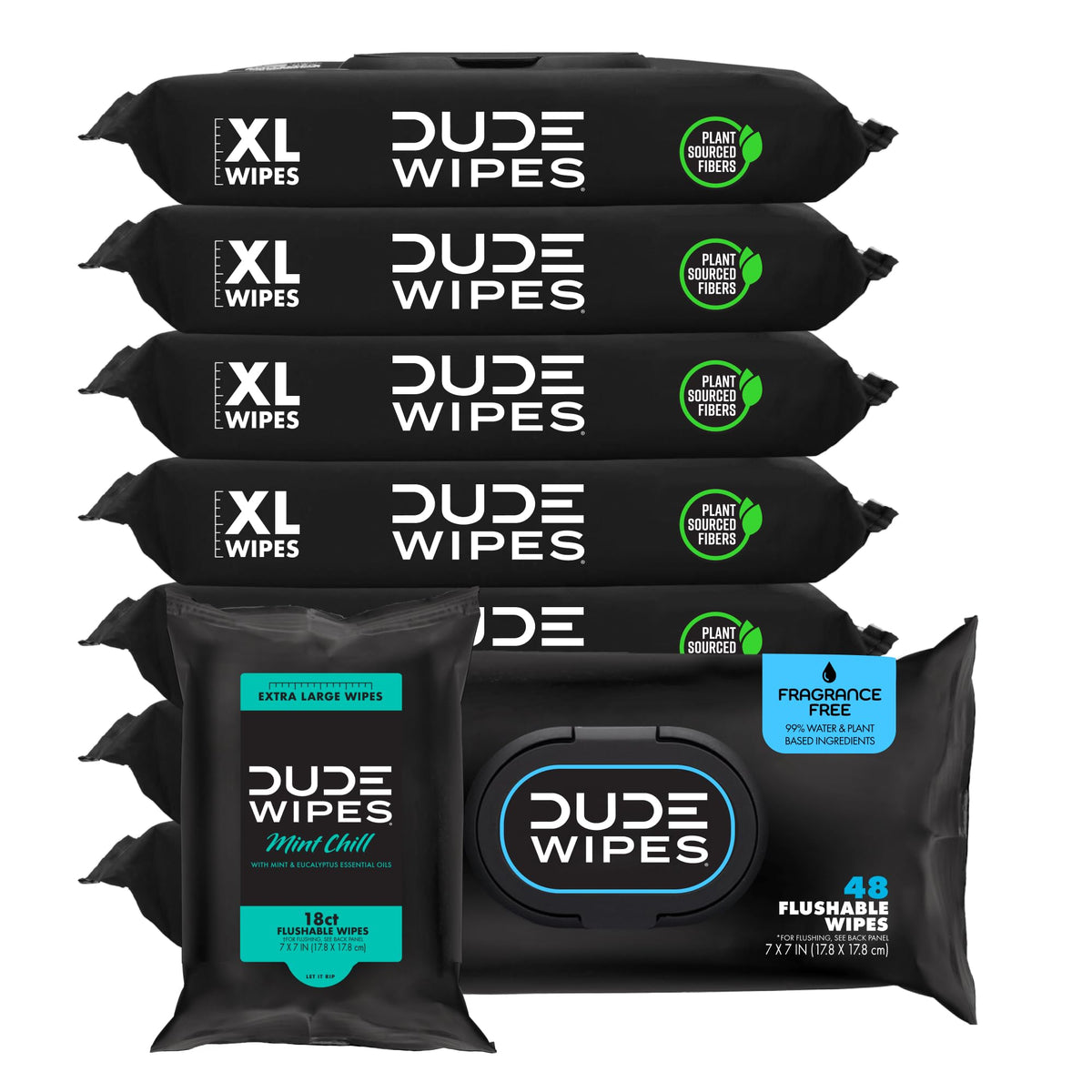 DUDE Wipes Shea BUTTer Adult Flushable Wet Wipes, Moisturizing, 144 Count