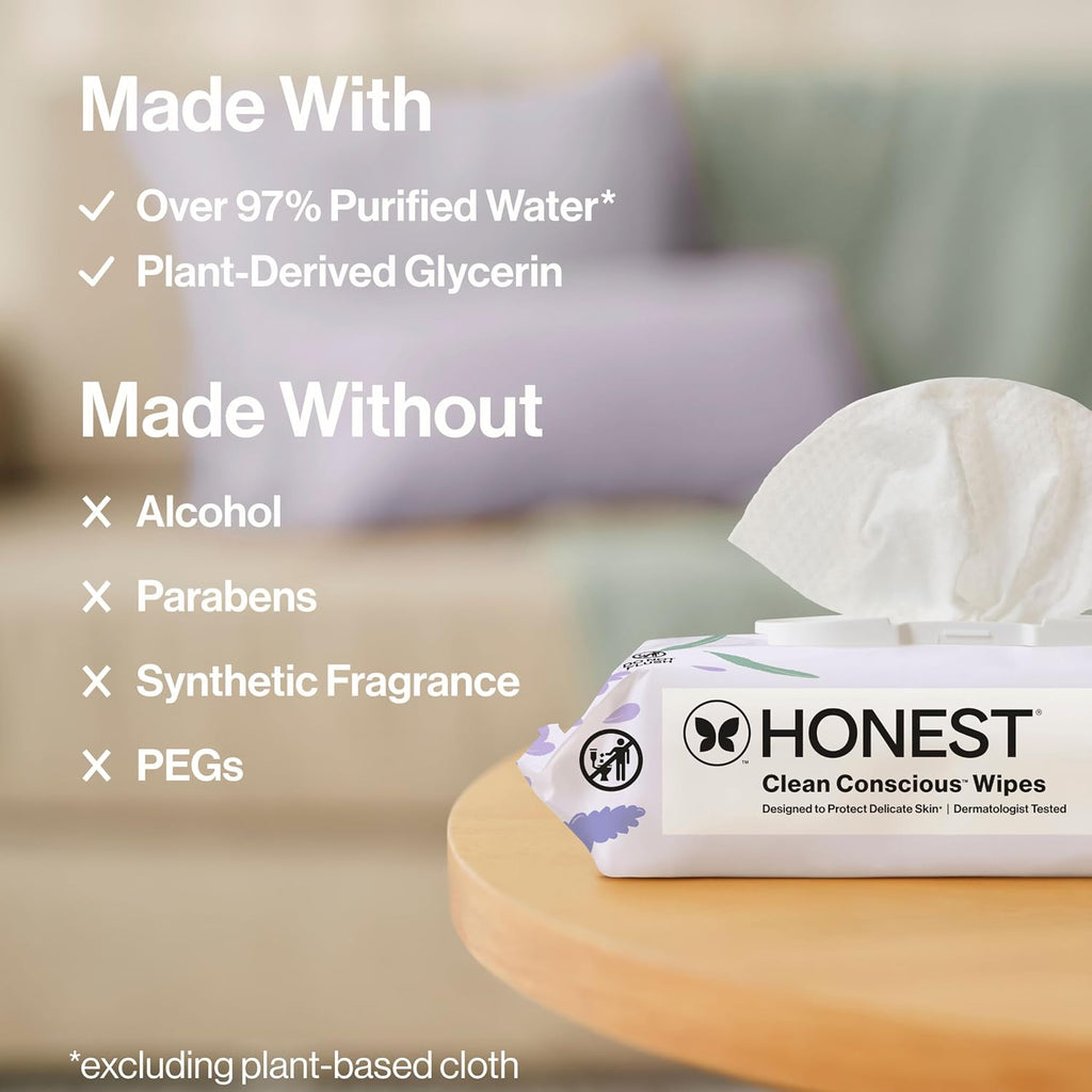 The Honest Company Scented Wipes, Hypoallergenic, Lavender, 240 Count