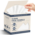 Premium Disposable Face Towels, 10"x12" XL, 90gsm Ultra-Thick 100% USDA Biobased Facial Towel, Gentle for All Skin Types, Magnetic Closure Box with Visibility Window (1 pack of 50ct)