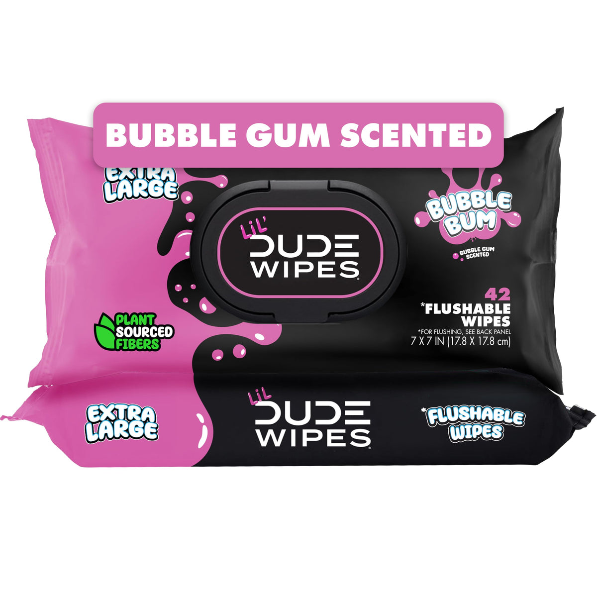 LiL' DUDE Wipes Flushable Potty Training Water Wipes, Bubble Bum, 168 Count
