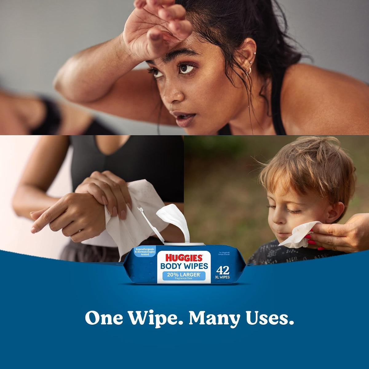 Huggies Extra Large Unscented Wipes, 1 Flip-Top Pack, 42 Count