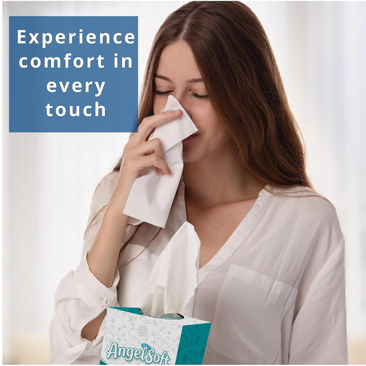 Georgia Pacific Angel Soft Professional Series 2-Ply Facial Tissue by GP PRO, Cube Box, 96 Sheets Per Box, 36 Boxes Per Case, 46580