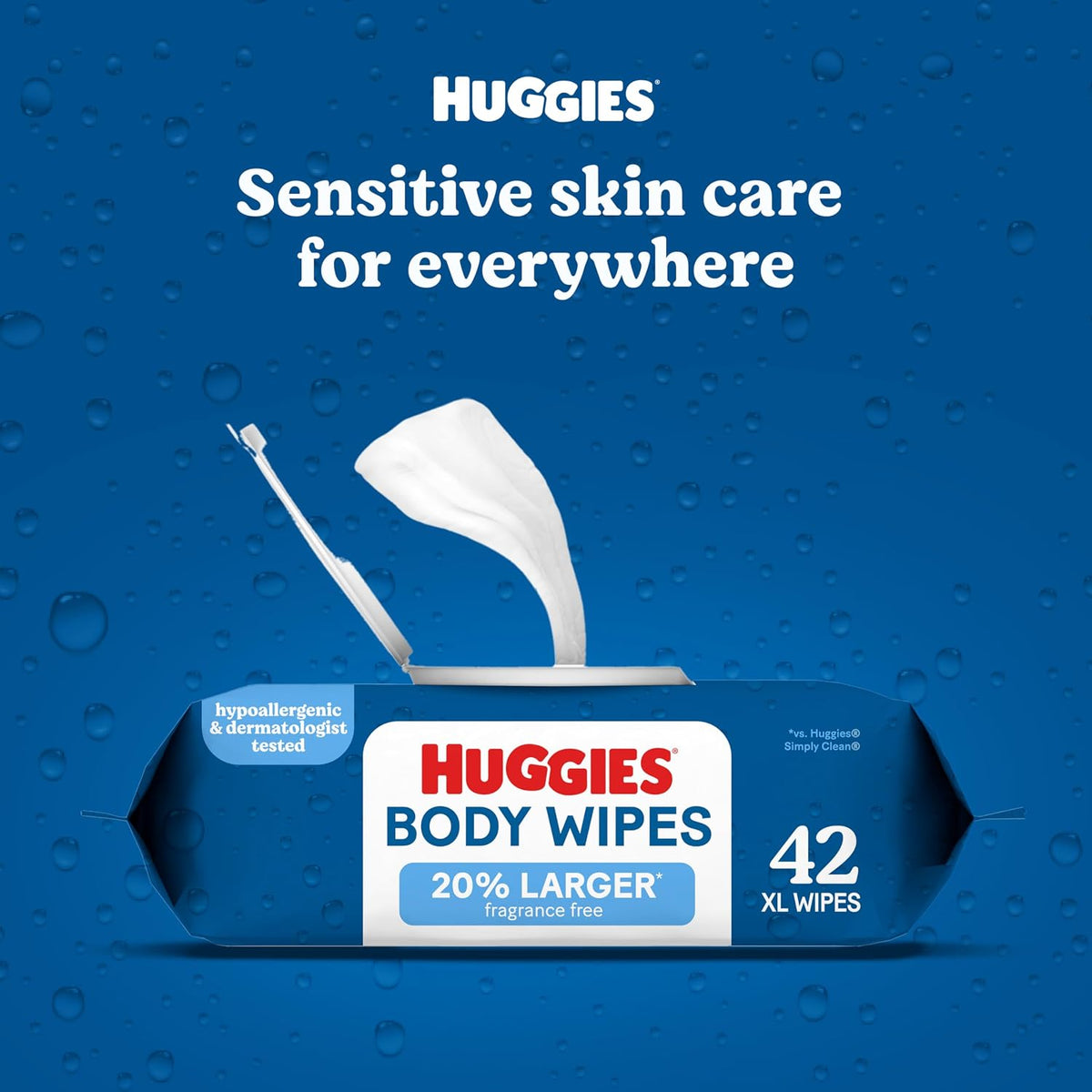 Huggies Extra Large Unscented Wipes, 1 Flip-Top Pack, 42 Count