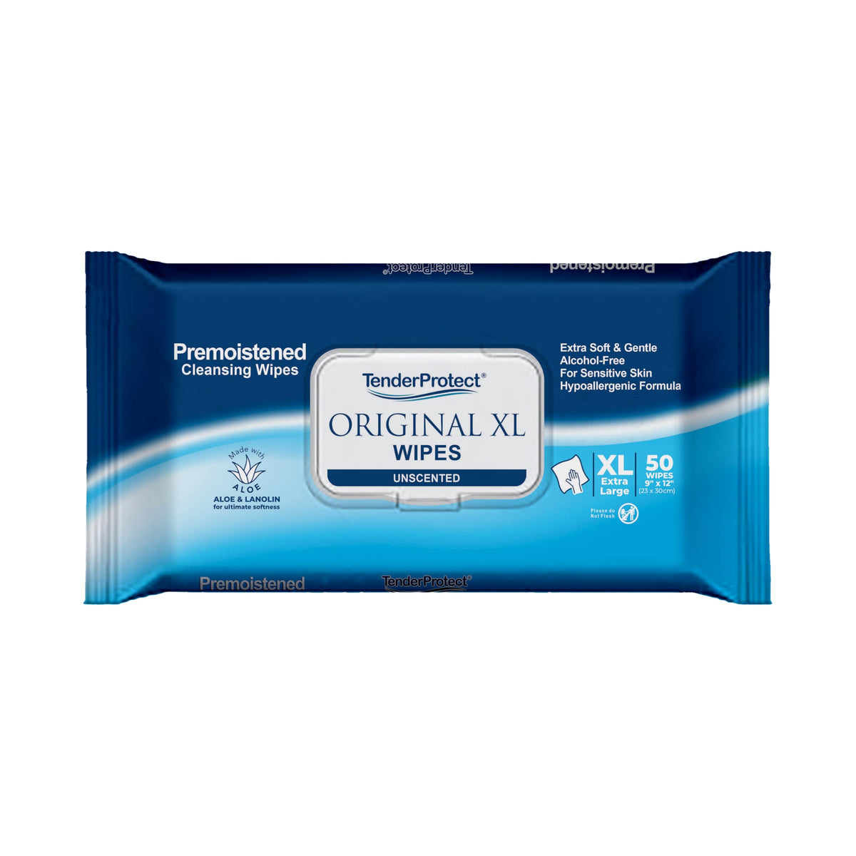 TenderProtect Original XL Incontinence Wipes for Adults with Aloe, 600 Count